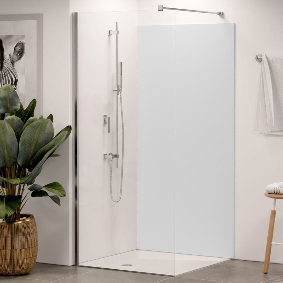 Panneau mural douche aluminium composite Winwall Basics blanc pur günstig