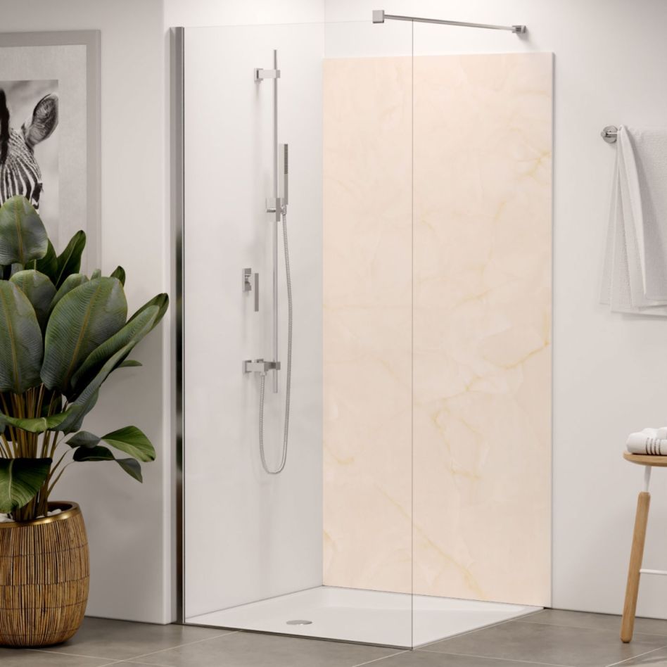 Panneau mural douche aluminium composite Winwall Marmor jaune günstig