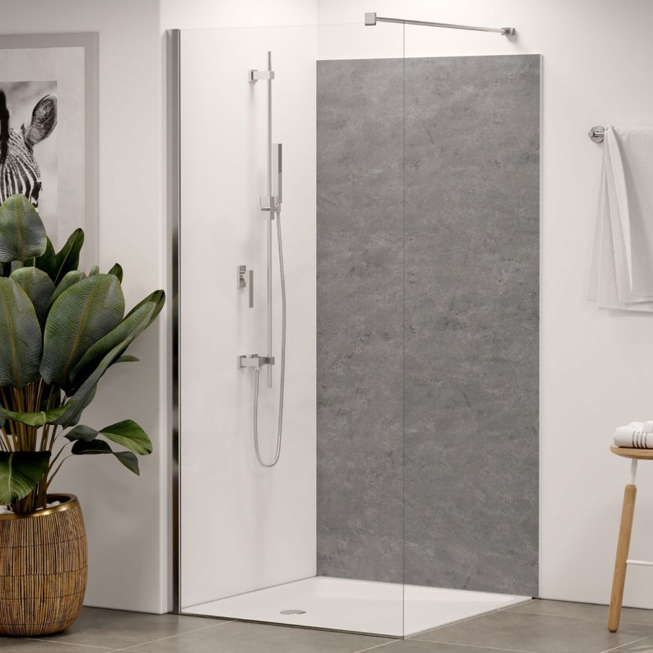 Panneau mural douche aluminium composite Winwall Struktur gris foncé günstig