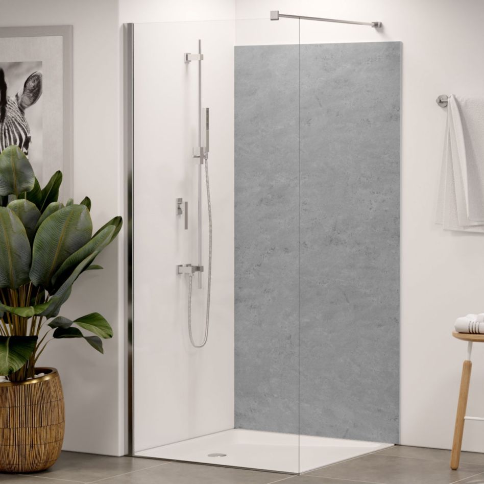 Panneau mural douche aluminium composite Winwall Struktur gris pierre günstig