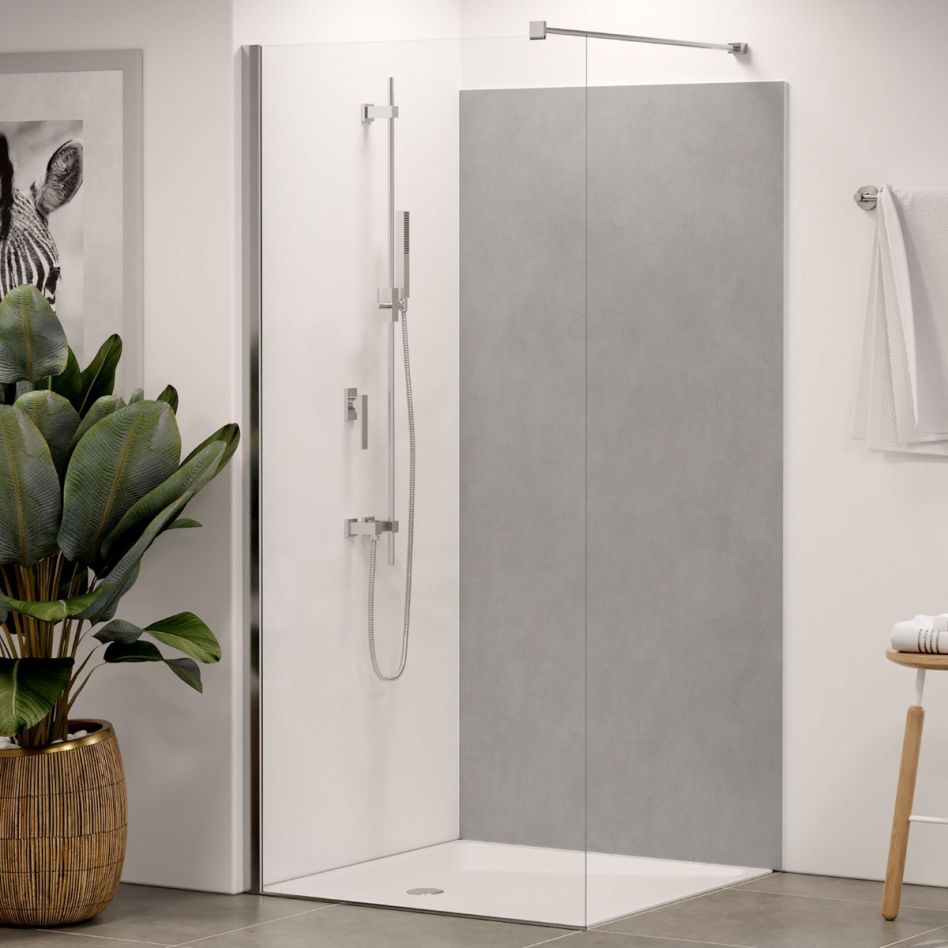 Panneau mural douche aluminium composite Winwall Beton foncé günstig