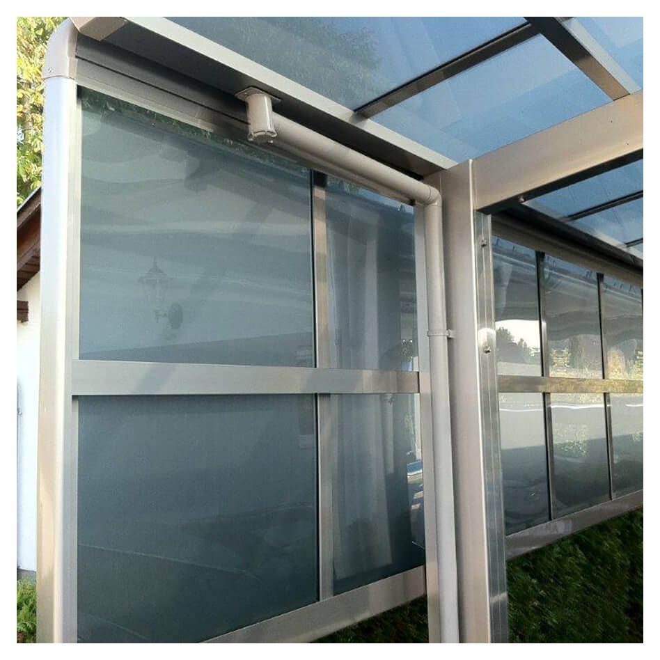 XIMAX Aluminium Carport Seitenwand Schwarz, 4912x2000 mm
