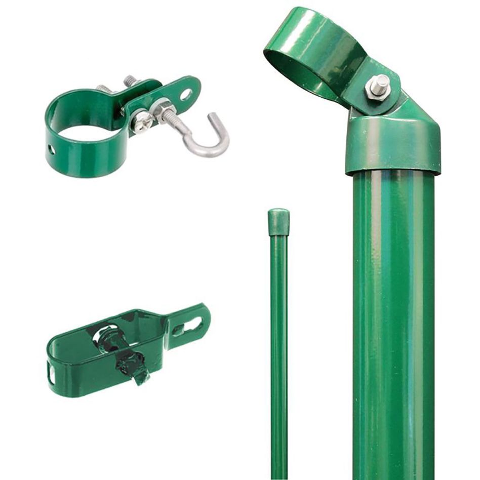 Alberts Zauneck-Set für Maschendrahtzäune grün