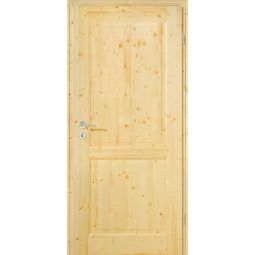 Kilsgaard Zimmertür Holz Typ 02/02 Kiefer lackiert aus massivem Kiefernholz gefertigt, 2 fest verleimte Kassetten