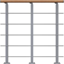 DOLLE Brüstungsgeländer für Mittelholmtreppe Frankfurt, Hamburg, Berlin, Sydney - Starter Set in Perlgrau,Anthrazit und Weiß verfügbar