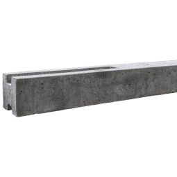 Beckers Betonzaun Klassik Zwischenpfosten grau Betonpfosten 11,5x11,5 cm - in drei Längen verfügbar
