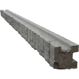 Beckers Betonzaun Mediterran Nostalgie Eckpfosten grau Betonpfosten 12x12,5 cm - in drei Längen verfügbar