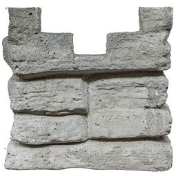 Beckers Betonzaun Mediterran Nostalgie Anfangspfostenkappe grau Maße: 20x20x10 cm