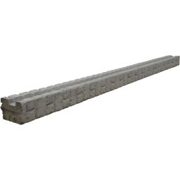 Beckers Betonzaun Mediterran Klassik-Stein Anfangspfosten grau Betonpfosten 12x12,5 cm - in drei Längen verfügbar
