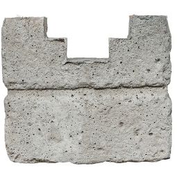 Beckers Betonzaun Mediterran Klassik-Stein Anfangspfostenkappe grau Maße: 20x20x10 cm