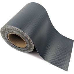 Wellker Sichtschutzstreifen anthrazit mit Klemmschienen Doppelstabzaun Zaunfolie 450 g/qm Gewicht, Rollenlänge: 35 m, Höhe: 19 cm, Rundrohr-Klemmen: 20 Stück
