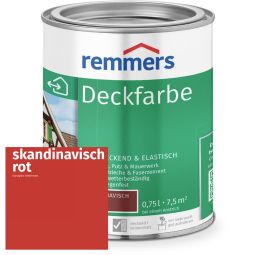 Remmers Deckfarbe skandinavisch rot Starker Wetterschutz, hohe Deckkraft, auf Wasserbasis