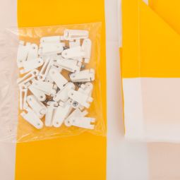 Windhager Sonnensegel-Seilspanntechnik Gelb/Weiß aus hochwertigen Segelstoff, guter UV-Schutz