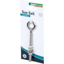 Windhager Ösen-Schraube 10 cm, Edelstahl zur Befestigung von Sonnensegeln