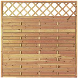 T&J Sichtschutzzaun Maxi-Massiv Sichtschutz Lamellenzaun Sichtschutzzaun MAXI-Massiv, kesseldruckimprägniert, geriffelte Lamellen, Edelstahlnägel, in 5 Größen verfügbar – robust & dekorativ