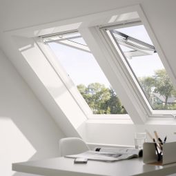 VELUX Dachfenster GPU 0069 Klapp-Schwing-Fenster Kunststoff ENERGIE Hitzeschutz 3-fach Verglasung, guter Hagelschutz