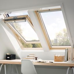 VELUX Dachfenster GGL 3084 Schwingfenster Holz ENERGIE Fenster 3-fach Standard Verglasung