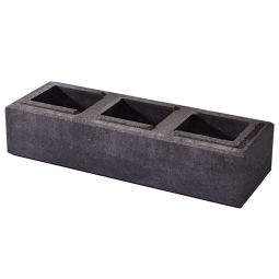 WESERWABEN Gartenmauer Trend-Line Long Mauerstein 1 1/2 Anthrazit nuanciert, glatt Nuancierter Mauerstein in modernem Anthrazit, 57x19x12 cm