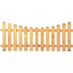 T&J HEIKO Gartenzaun Tiefbogen HEIKO Gartenzaun 200x80/65 cm mit Tiefbogen, stabilen Riegeln & rostfreien, verzinkten Verbindungen, Lattengröße ca. 20x90 mm, Kesseldruckimprägniert