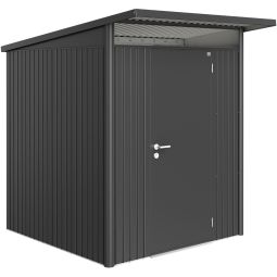 Biohort Gerätehaus AvantGarde dunkelgrau-metallic Geräteschuppen Trendiges Pultdach-Gerätehaus mit Dachvorsprung und Acrylglasoberlicht