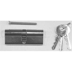 T&J Profilzylinder 40/40 Profilzylinder 40/40, chromiert, inkl. 3 Schlüsseln – zuverlässige Schließlösung für Türen und Tore mit PZ-Schloss