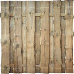 T&J Sichtschutzzaun FÜNEN Sichtschutz Bohlenzaun FÜNEN Sichtschutzzaun 180x180 cm, kesseldruckimprägniert, sägerau, mit Bast- und Rindenresten – rustikal, robust & wetterfest