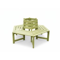 T&J Baumbank LUTZ Bausatz, kdi-grün  Runde Sitzlösung für entspannte Stunden im Garten, Außendurchmesser 180 cm, Höhe 85/40 cm