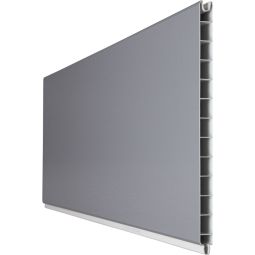 GroJa BasicLine PVC-Steckzaun Sichtschutzzaun Silbergrau Einzelprofil Sichtschutz Lamellenzaun Hochwertiger Kunststoff mit PVC-Folie veredelt, viele Kombinationsmöglichkeiten, 180x30x1,9 cm