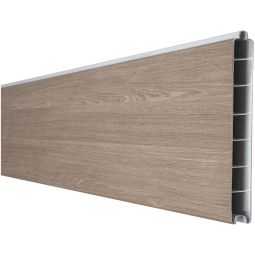 GroJa BasicLine schmal PVC-Steckzaun Sichtschutzzaun Sheffield Oak Einzelprofil Sichtschutz Lamellenzaun Hochwertiger Kunststoff mit PVC-Folie veredelt, viele Kombinationsmöglichkeiten, 180x15x1,9 cm