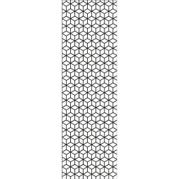 GroJa XL-Designeinsatz Cube Aluminium Anthrazit DB 703 Sichtschutz 60x180 cm, mit rundumlaufendem Rahmen, inklusive Befestigungsmaterial