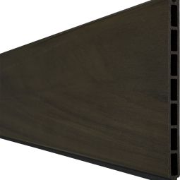 GroJa Solid Grande Premium Steckzaun Sichtschutzzaun Walnuss co-extrudiert Einzelprofil Sichtschutz Steckzaun Lamellenzaun Beidseitig gleiche Optik, viele Kombinationsmöglichkeiten, 180x24x1,9 cm