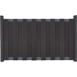 GroJa Fertigzaun Vorgartenzaun Anthrazit Querriegel Anthrazit DB703 In klassischer Bretterzaunoptik vormontiert, 180x90x3,2 cm, mit 2 Alu-Querriegeln DB703