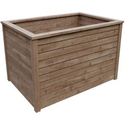 T&J VEIJLE-Hochbeet Lärche VEJLE Hochbeet 125x85x80 cm aus unbehandelter Lärche, ca. 650 Liter Volumen, inkl. Pflanzfolie, gehobelt, ohne Boden