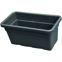T&J Pflanzkasteneinsatz NATASCHA Pflanzkasteneinsatz NATSCHA aus UV-beständigem Kunststoff, anthrazit, mit Ablauföffnungen, ca. 30 Liter Volumen, 60x32x26 cm