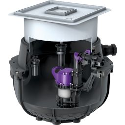 KESSEL Schmutzwasserhebeanlage Aqualift-S-Tronic Unterflurinstallation befliesbar Abwasserhebeanlage Komplettset zum Einbau in die Bodenplatte mit befliesbarer Abdeckung
