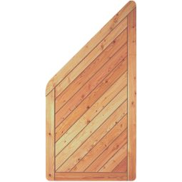 T&J Sichtschutzzaun ESBJERG Lärche Anschluss Sichtschutz Lamellenzaun ESBJERG Anschlusszaun 90x180/90 cm aus Lärche mit 18x120 mm Profilbrettern, Edelstahlklammerung und abgerundeten Ecken