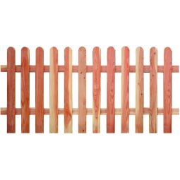 T&J Vorgartenzaun ANHOLT Vorgartenzaun ANHOLT 180x80 cm aus Lärche, mit glatt gehobelten Latten, gerundetem Kopf, Edelstahlklammerung und passenden Pfosten