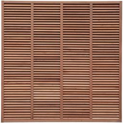 T&J Sichtschutzzaun CLAUSA Lamellenzaun aus Keruing Sichtschutz CLAUSA Sichtschutzzaun 180x180/160 cm aus Keruing-Holz mit 40x40 mm Rahmen und 12x54 mm Leisten, blickdicht und langlebig