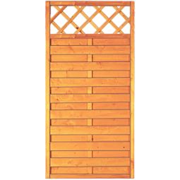 T&J Sichtschutzzaun SUNLINE mit Dekorgitter Sichtschutz Lamellenzaun SUNLINE Sichtschutzzaun mit Dekorgitter aus imprägnierter Kiefer/Fichte, 45x45 mm Rahmen, geriffelten Lamellen, in 2 Größen erhältlich
