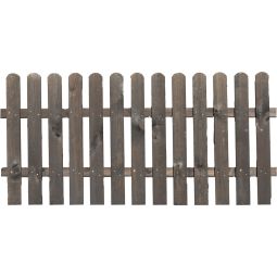 T&J BLACKLINE Vorgartenzaun BLACKLINE Vorgartenzaun 180x85 cm aus Kiefer/Fichte, anthrazitfarbig, mit gerundeten Latten und verzinkten Nagelverbindungen