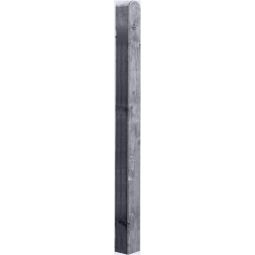 T&J Pfosten für BLACKLINE Kopf gerundet Pfosten für BLACKLINE, 9x9x100 cm, kesseldruckimprägniert & anthrazitfarbig – aus Kiefer/Fichte, mit gerundetem Kopf