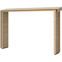 weka Seitlicher Anbau Killarney Naturbelassen Zusätzlicher Stauraum mit natürlicher Holzoptik für den Garten