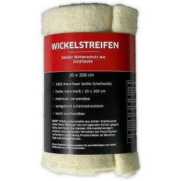 NOOR Wickelstreifen aus Schafwolle naturweiß Natürlicher Stammschutzstreifen – isolierend, atmungsaktiv und flexibel einsetzbar, 20x200 cm