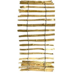 NOOR Haselnuss-Rankhilfe 50x200 cm Rankhilfe aus naturbelassenem Holz mit 3–4 cm Lattenabstand, dekorativ und funktional für Balkon, Garten und Terrasse