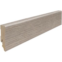 HARO Stecksockelleiste DISANO Cube Eiche Ontario grau Fußleisten Graue Holzoptik für moderne Raumgestaltung mit Stecksystem, 2200x16xx58 mm