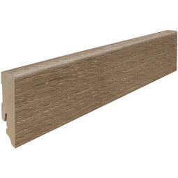HARO Stecksockelleiste DISANO Cube Eiche Victoria samtbraun Fußleisten Kubus-Sockelleiste 16x58 mm, foliert