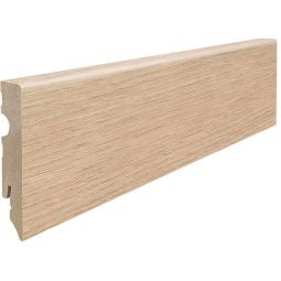 HARO Stecksockelleiste Cube Eiche Eleganza cremeweiß Flavia weiß Fußleisten Helle, zeitlose Holzoptik in zwei Höhen – für stilvolle und freundliche Räume