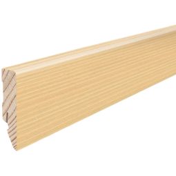 HARO Stecksockelleiste Cube Tanne Fußleisten Dezente Sockelleisten aus Tanne mit strukturierter oder glatter Oberfläche, 16x58 mm, 2,2 m Länge