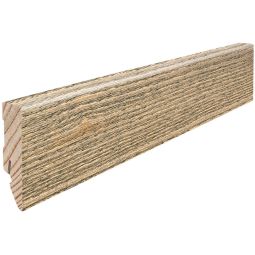 HARO Stecksockelleiste Cube Esche tabakgrau Fußleisten Charaktervolle, strukturierte Oberfläche, 16x58 mm, 2,2 m Länge, robust und pflegeleicht