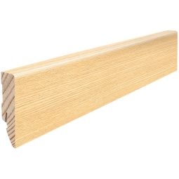 HARO Stecksockelleiste Cube Esche invisible Fußleisten Strukturierte Oberfläche, Format 16x58 mm, Länge 2,2 m